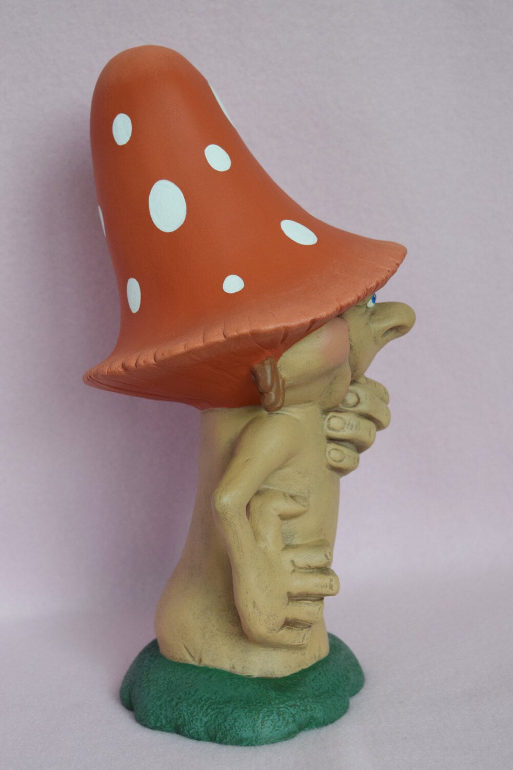 Ceramic Mushroom - Yard Art - Wedding Decor - Large - Goofy - Garden Decor - Polka Dots - Ready to ship - Gift - Wedding Gift - Weatherproof