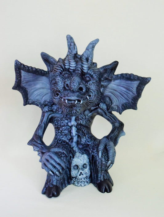 Gargoyle - Gargoyle Statue - Protector - Ceramic Gargoyle - Halloween Decor - Winged Gargoyle - Gargoyle with Horns - Ready to ship gift