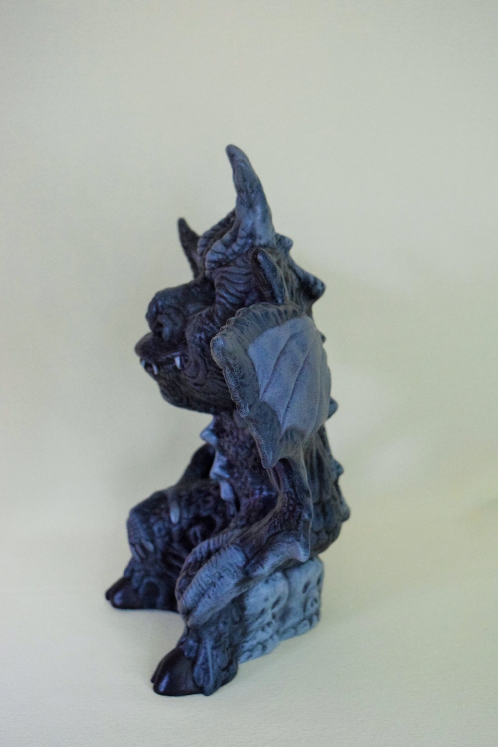 Gargoyle - Gargoyle Statue - Protector - Ceramic Gargoyle - Halloween Decor - Winged Gargoyle - Gargoyle with Horns - Ready to ship gift