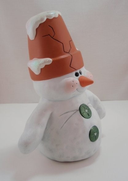 DIY BISQUE | Snowman with a Garden Pot Hat | Ready To Paint