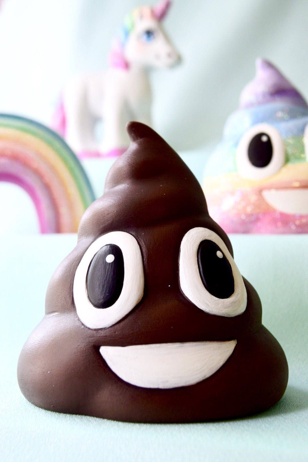 Emoji - Poop - Ceramic Poop - Poop Emoji Birthday - Brown Poop - Poop Emoji Decor - Poop Gag Gift - Poop Bathroom Decor