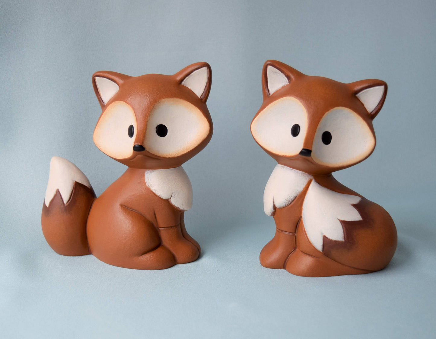 Ceramic Fox - For Fox Sake - Fox Home Decor - Fox Yard Art - Cute Fox - Woodland animal - Fox Baby Shower Decorations - Fox Baby gift -