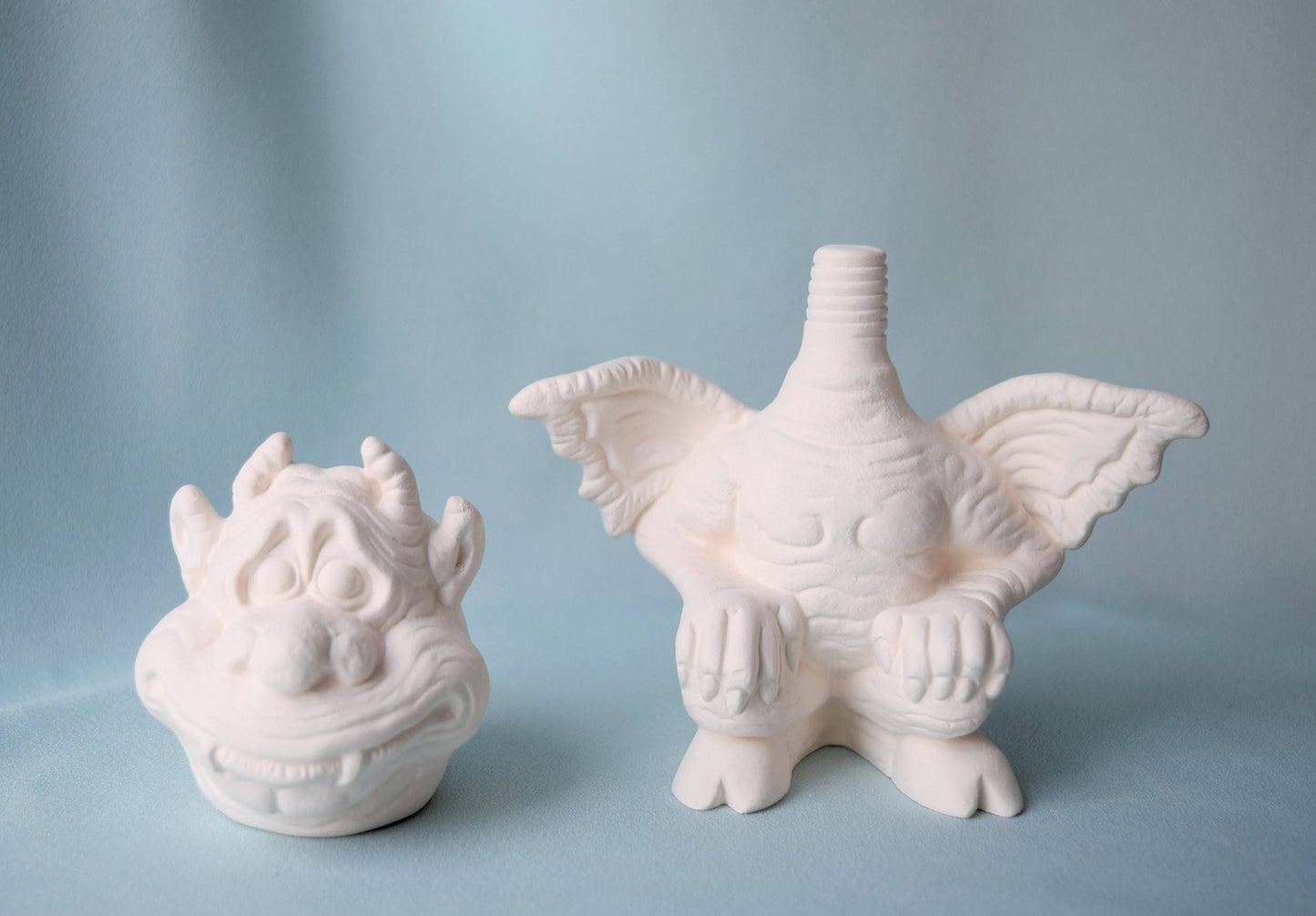 Gargoyle Bobble Head - Ceramic bisque - DIY Ceramic Project - Kids Projects - Ready to Paint Ceramics - Valentines Gift - Paint it yourself