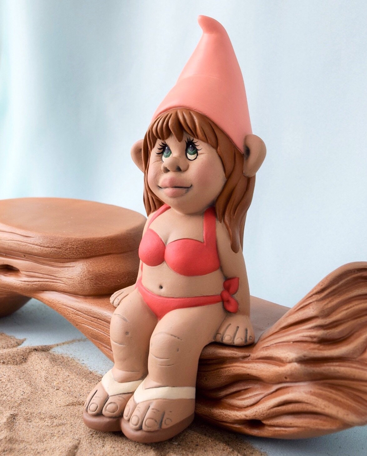 Garden Gnome - Girl - Beach House - Tropical Gnome - Bathing suit gnome - Female gnome - Vacation - Home Decor