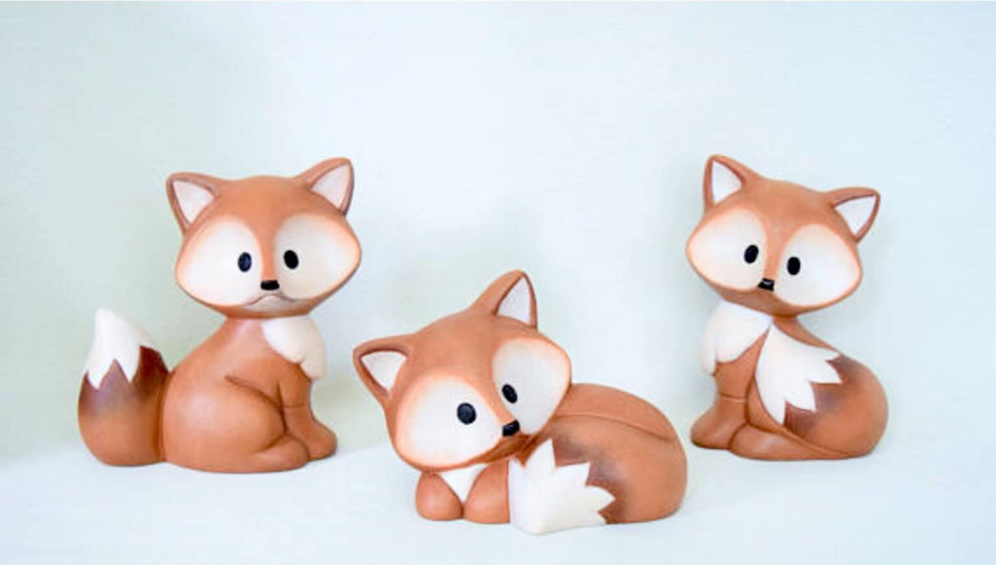 Ceramic Fox - For Fox Sake - Fox Home Decor - Fox Yard Art - Fox collector - Cute Woodland Fox - Fox Baby Shower Decorations - Fox Figurine