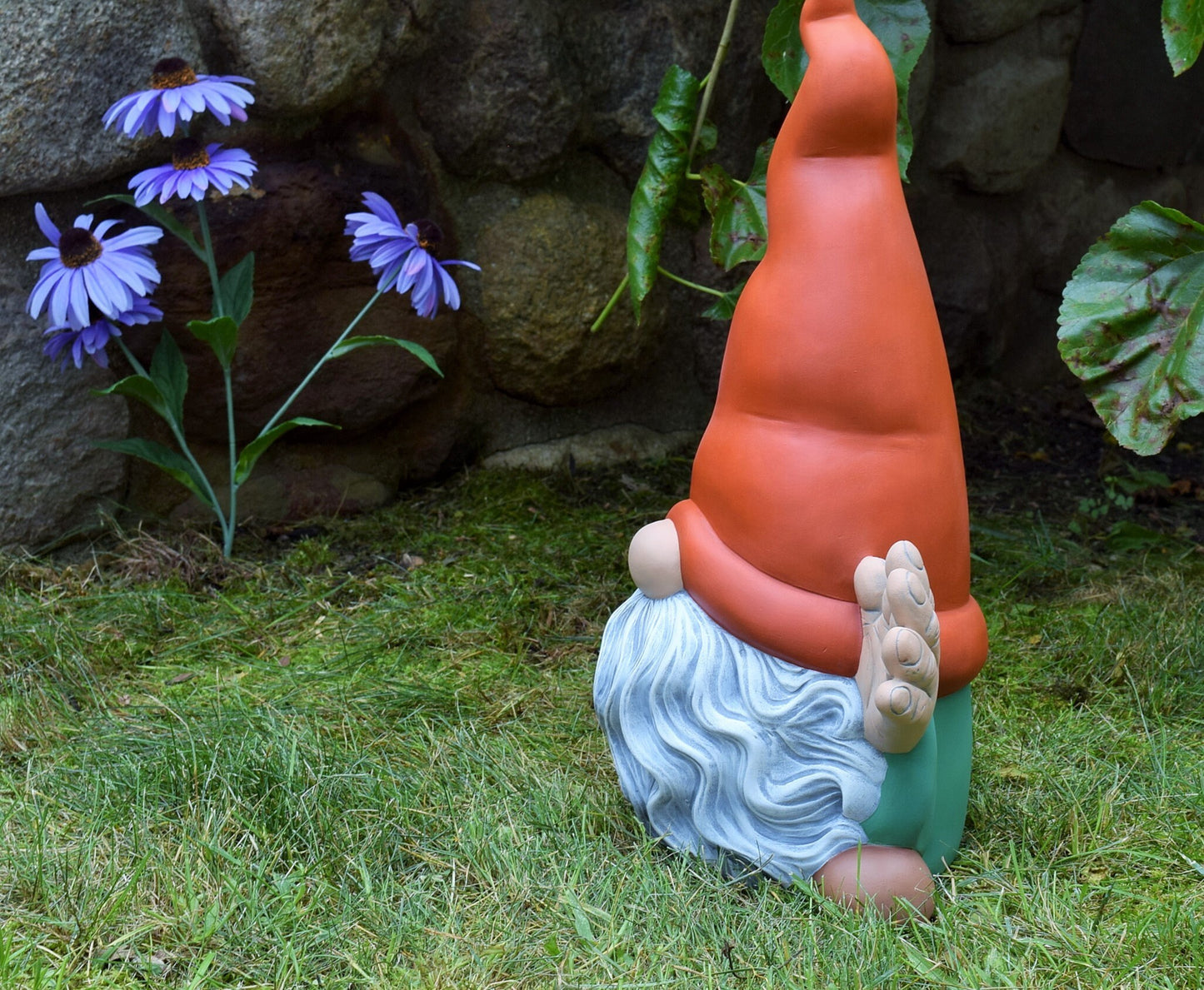 Large Garden Gnome With Mushrooms | Gift For Gardeners | Funky Mushroom Gnome | Yard Art | Mushroom Gonk | Spring and Summer Gnome | Shroom