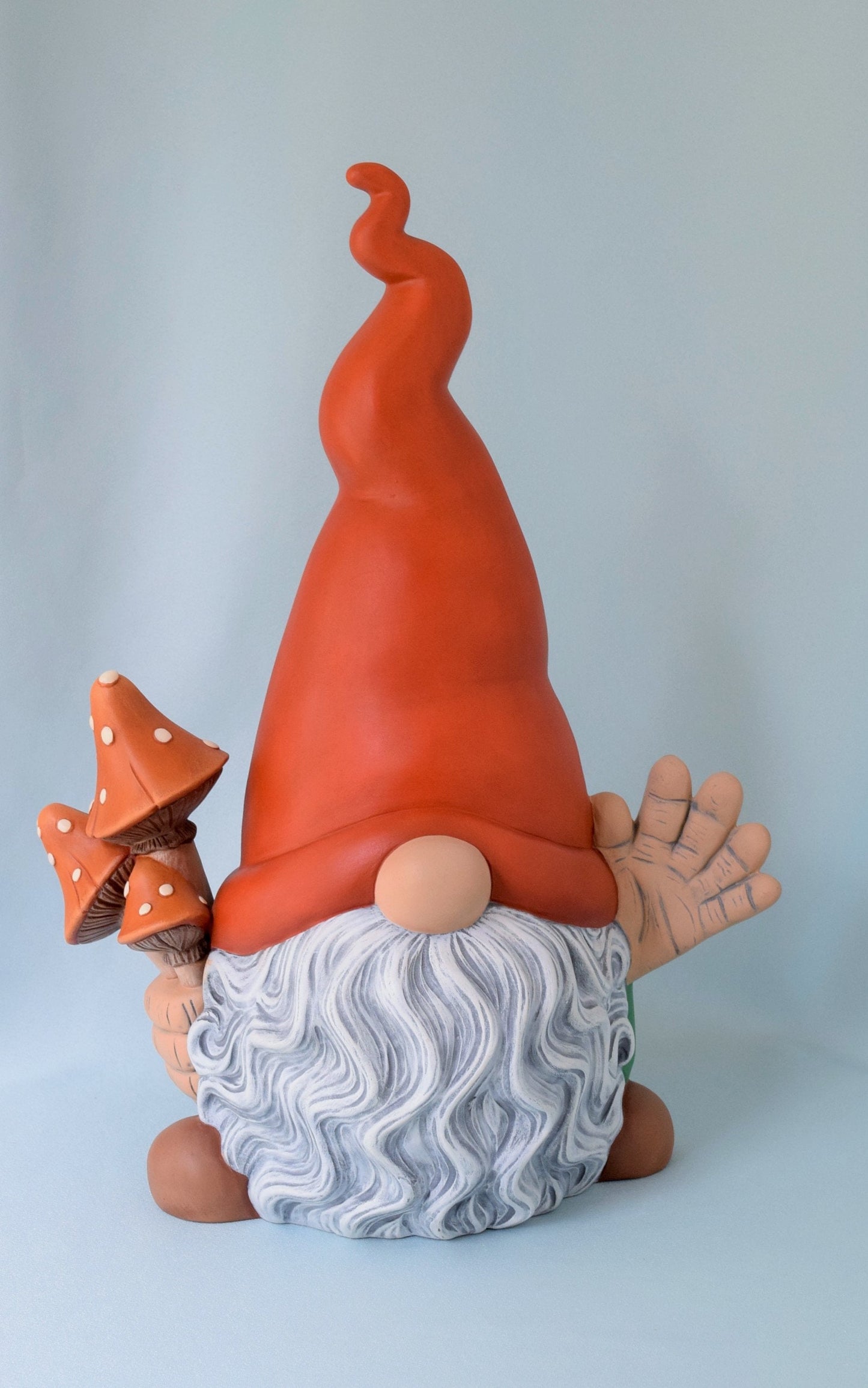 Large Garden Gnome With Mushrooms | Gift For Gardeners | Funky Mushroom Gnome | Yard Art | Mushroom Gonk | Spring and Summer Gnome | Shroom