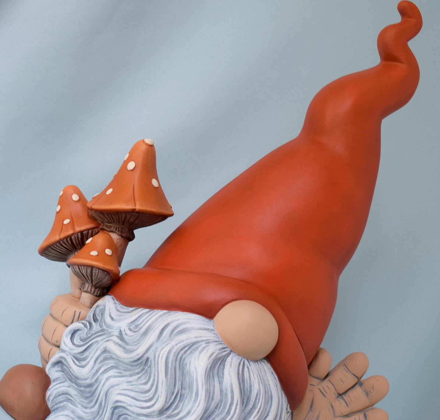 Large Garden Gnome With Mushrooms | Gift For Gardeners | Funky Mushroom Gnome | Yard Art | Mushroom Gonk | Spring and Summer Gnome | Shroom