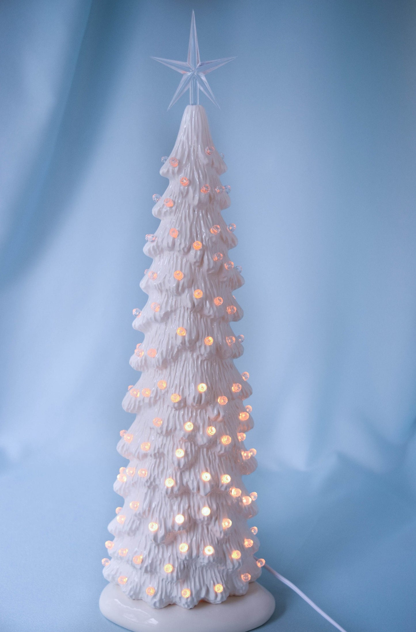 classic white ceramic christmas tree slim