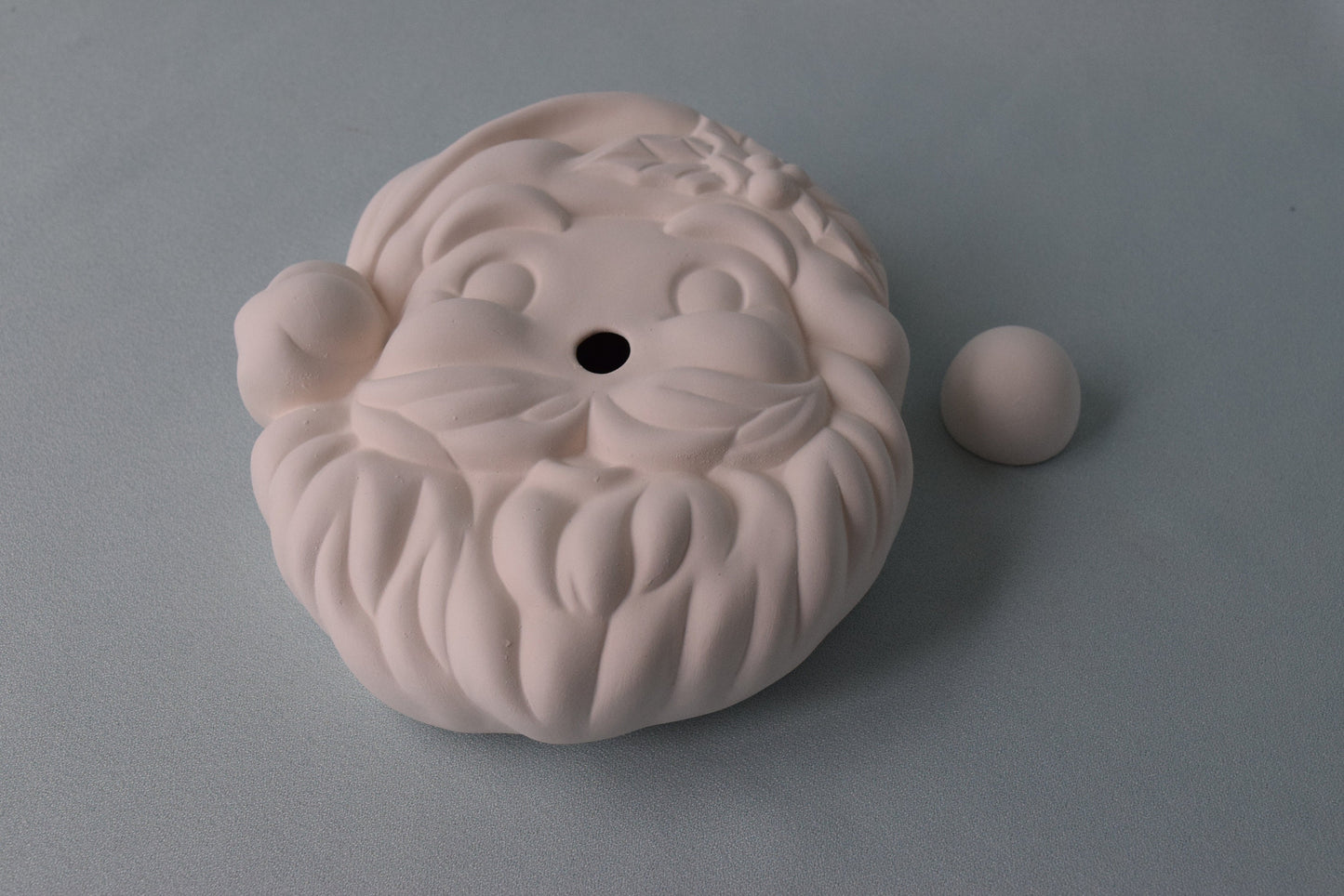 Ready to Paint Bisque Ceramic Santa Music Box