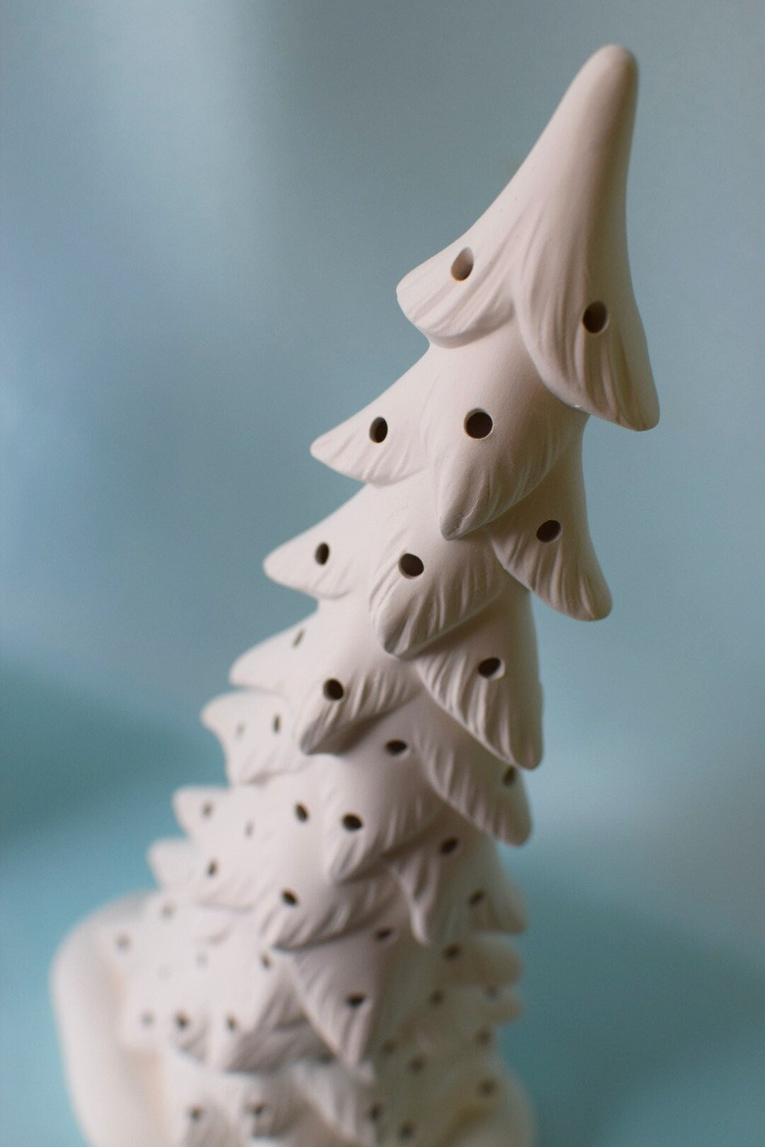 Ceramic Bisque - Ready to Paint Wispy pine trees - Do it yourself Ceramic bisque - Halloween trees