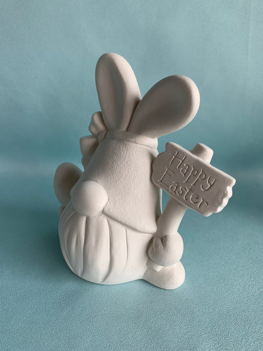 Ceramic Bisque Easter Bunny Gnome | DYI | Paint It Yourself | Easter Gnome