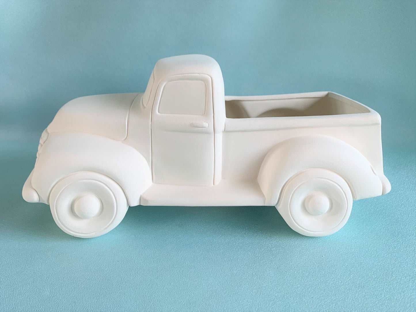 Unpainted Ceramic Pickup Truck | Do It Yourself Paint Kit | Paint Party Pickup | Bisque Ceramic Truck | Vintage Style Pickup Truck Paint Kit