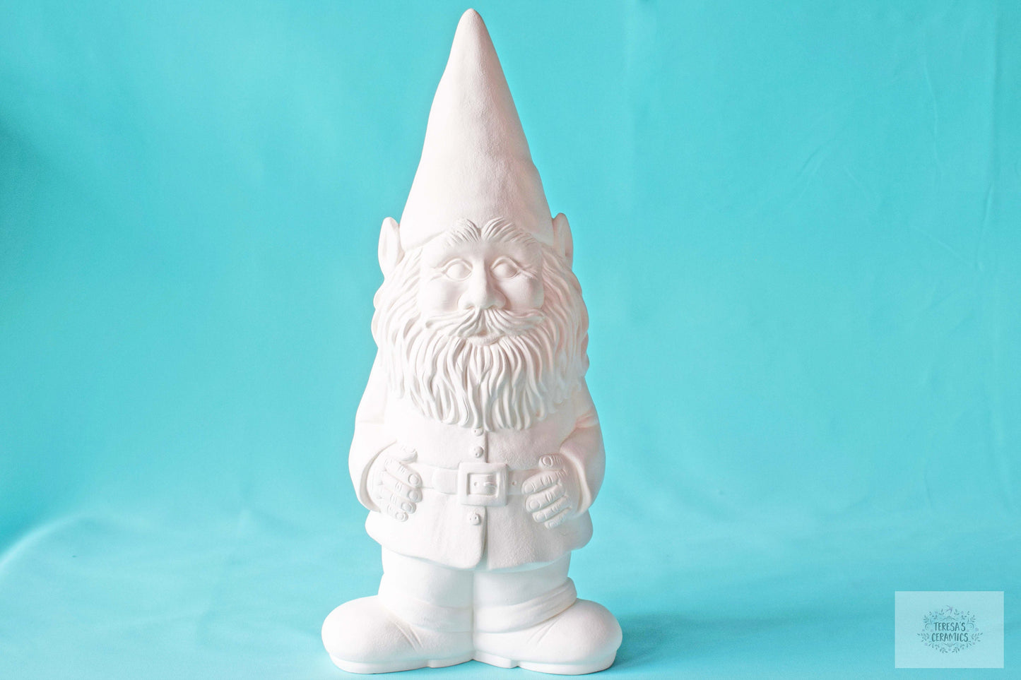 Large Bisque Gnome - DIY Paint Project - Garden Art Ceramics