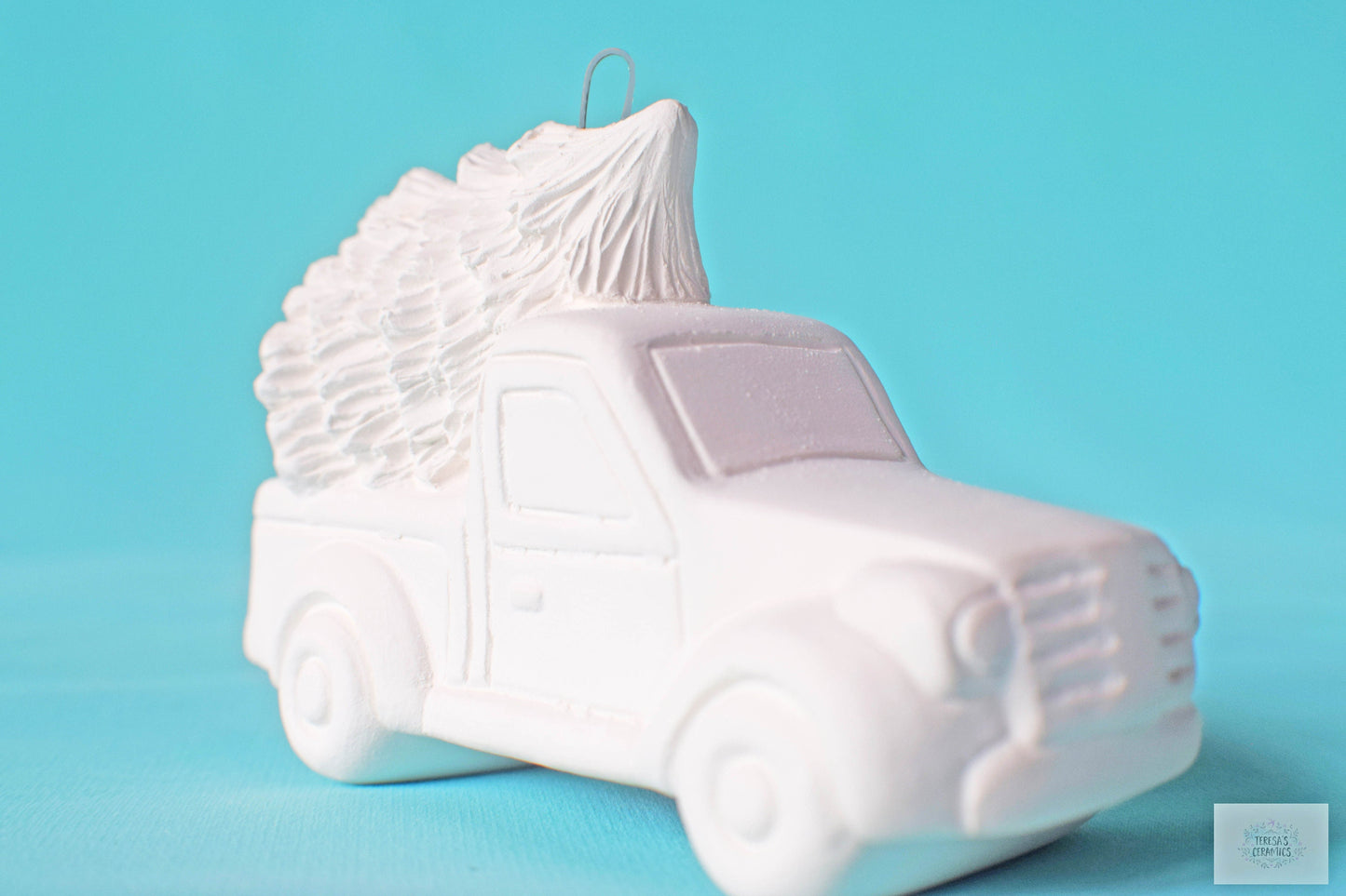 Bisque Christmas Tree Truck - DIY Christmas Ornament - DIY Gift Idea