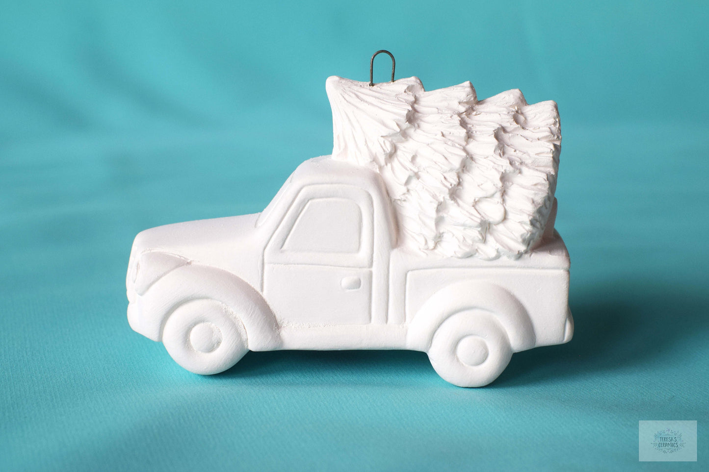 Bisque Christmas Tree Truck - DIY Christmas Ornament - DIY Gift Idea