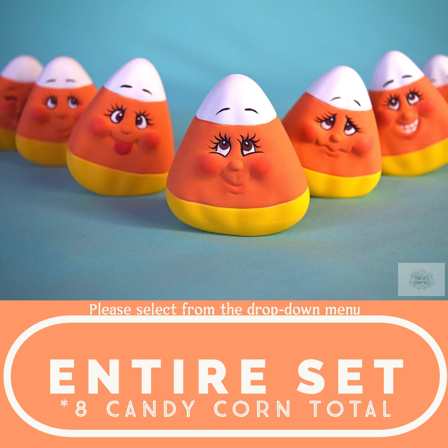 Candy Corn Cuties | Ceramic Fall Set | Halloween Decor