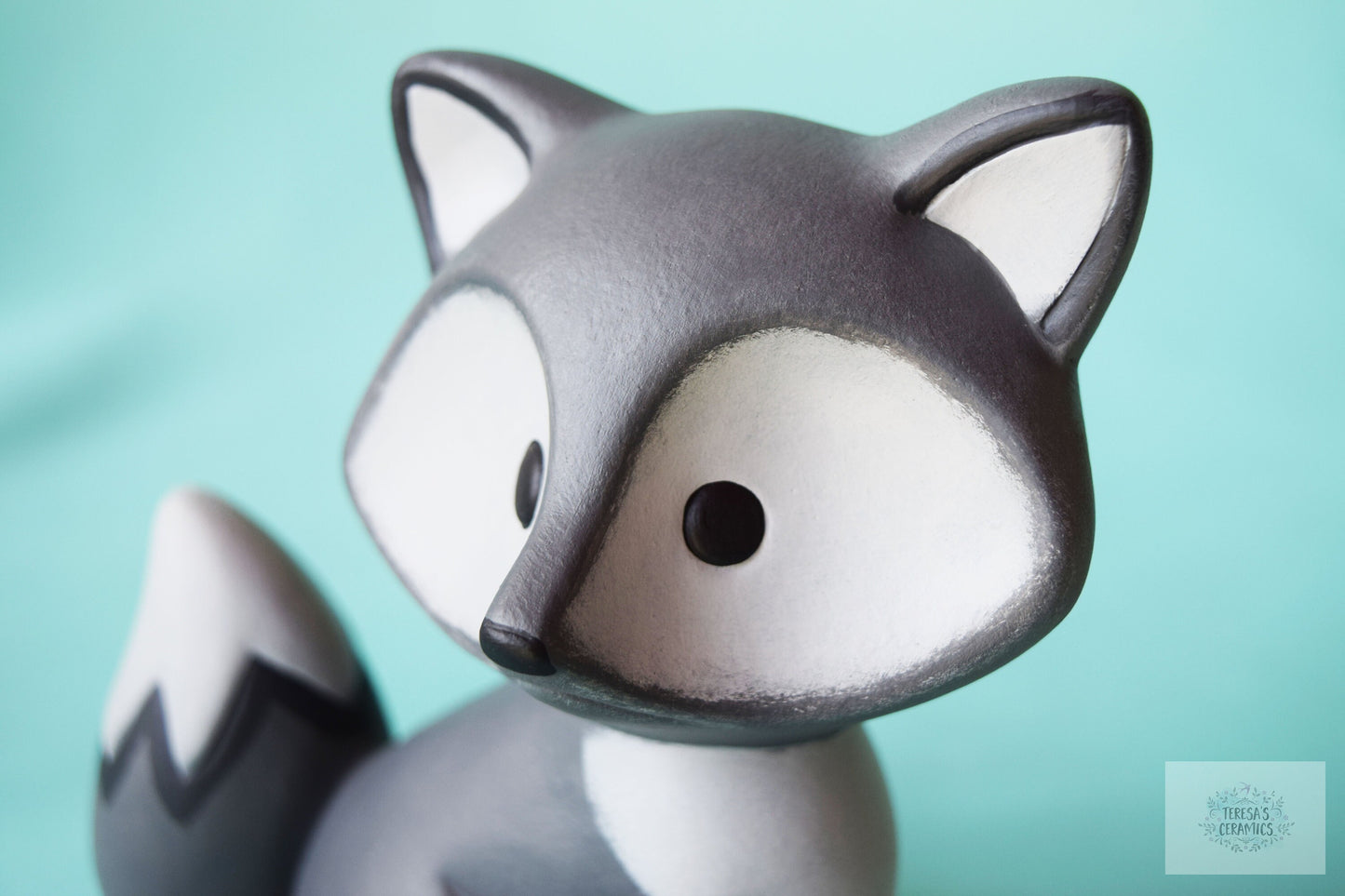 Ceramic Gray Fox | Woodland Style