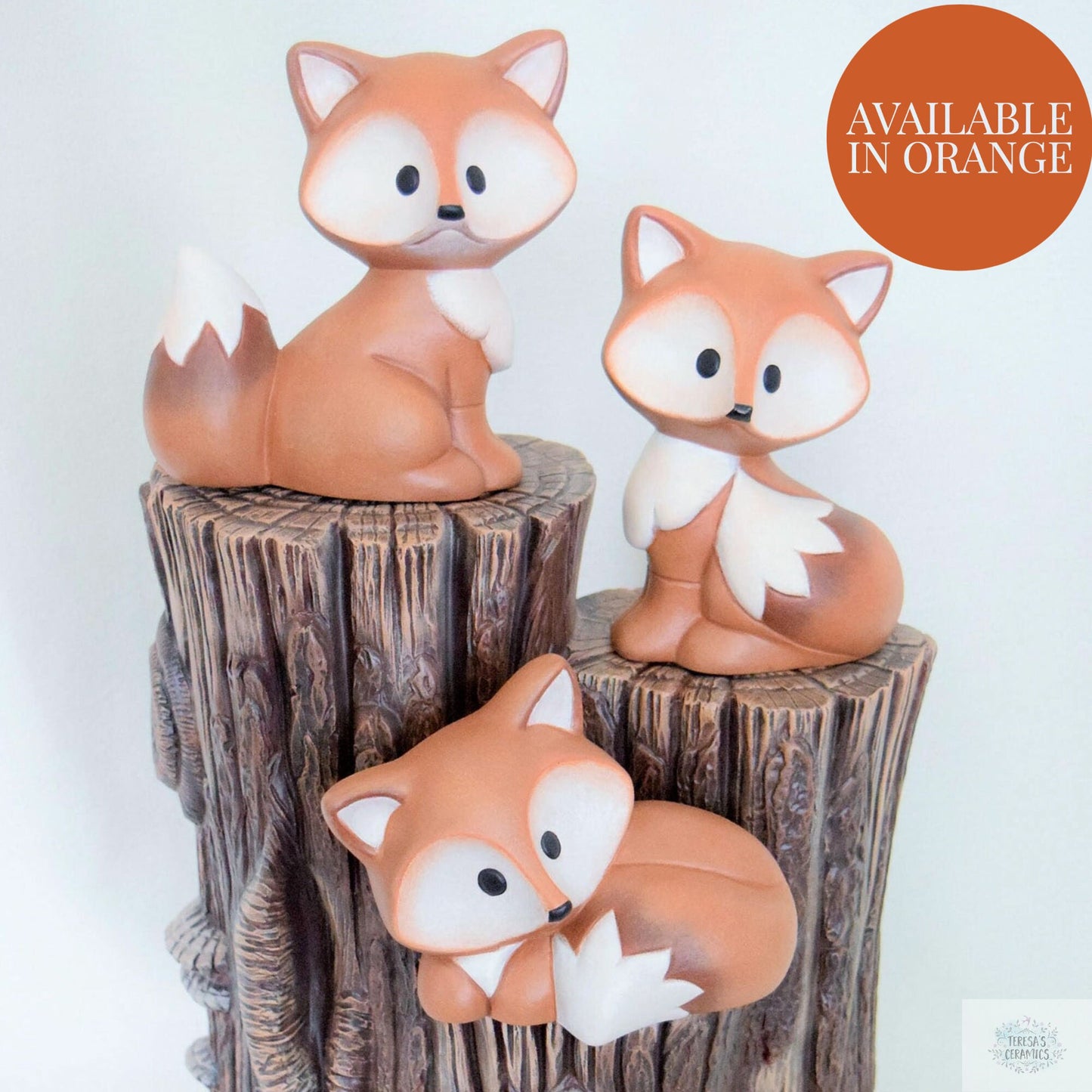 Ceramic Fox | Gray Fox | Fox Home Decor