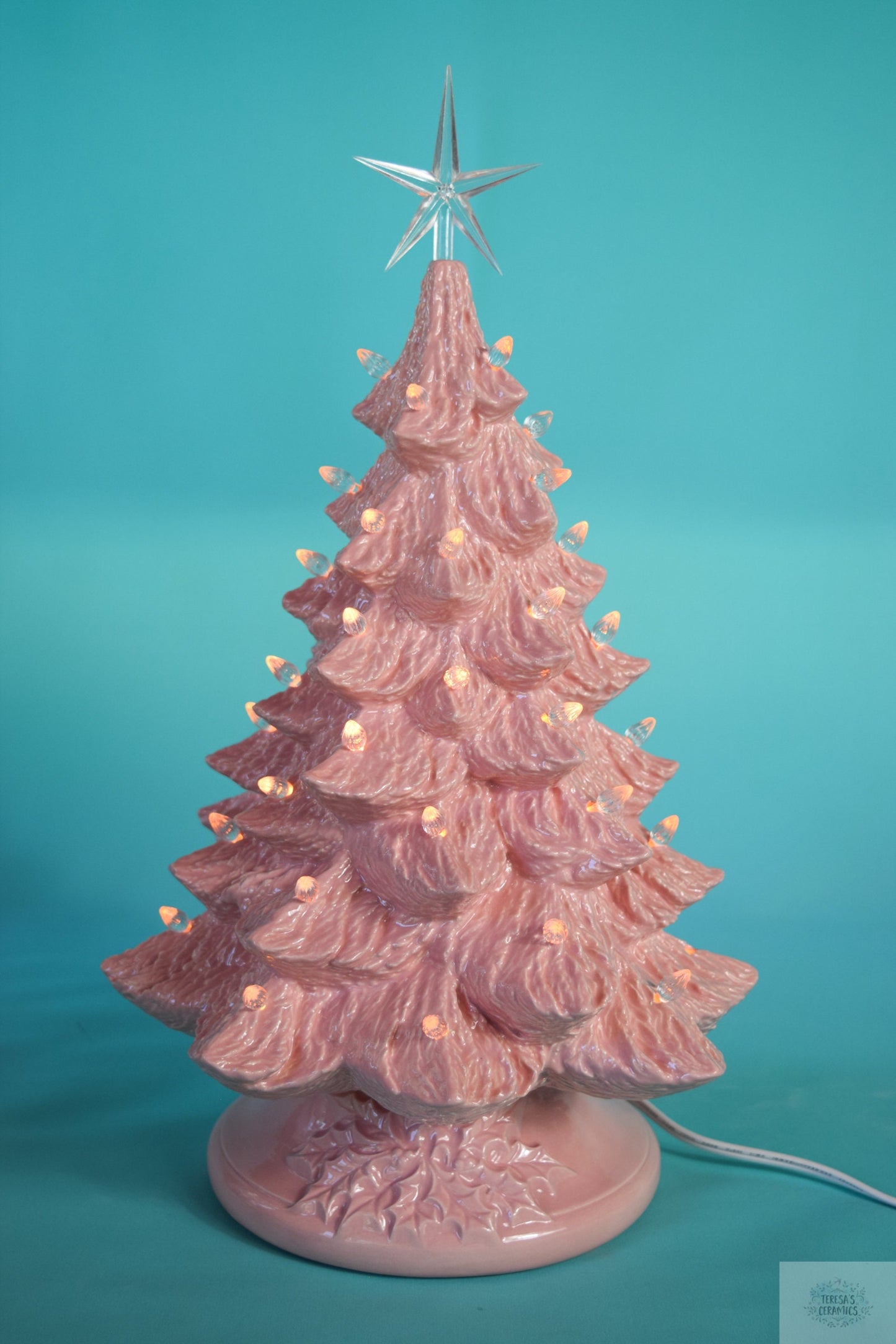 Large Pink Tree | Ceramic Christmas Tree | Pink Xmas Tree