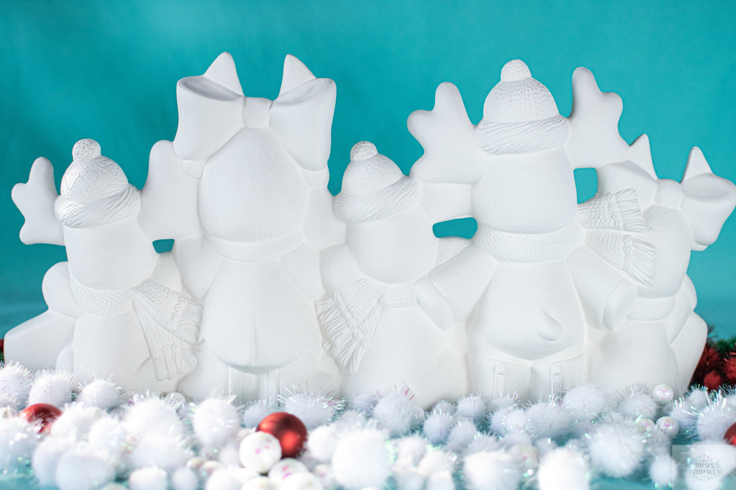 Holiday Moose Family | Ceramic Bisque Painting | DIY Paint Project