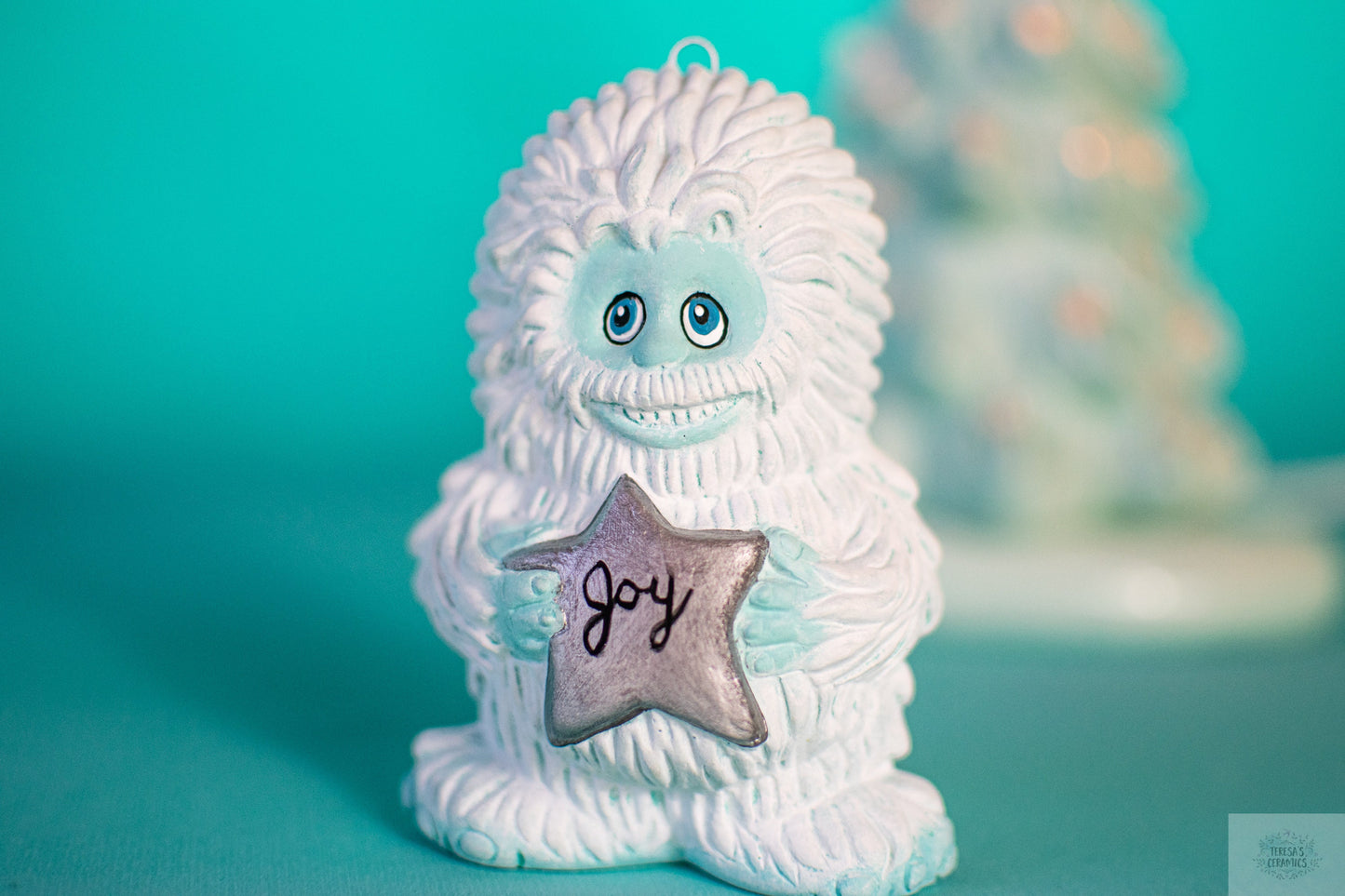 Yeti Holiday Ornament | Ceramic Yeti | Abominable Snowman | Christmas Ornament | Winter Wonderland