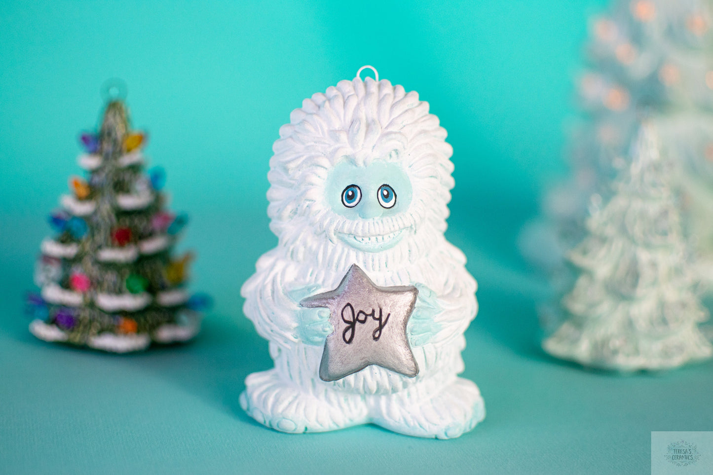 Yeti Holiday Ornament | Ceramic Yeti | Abominable Snowman | Christmas Ornament | Winter Wonderland