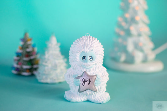 Yeti Holiday Ornament | Ceramic Yeti | Abominable Snowman | Christmas Ornament | Winter Wonderland