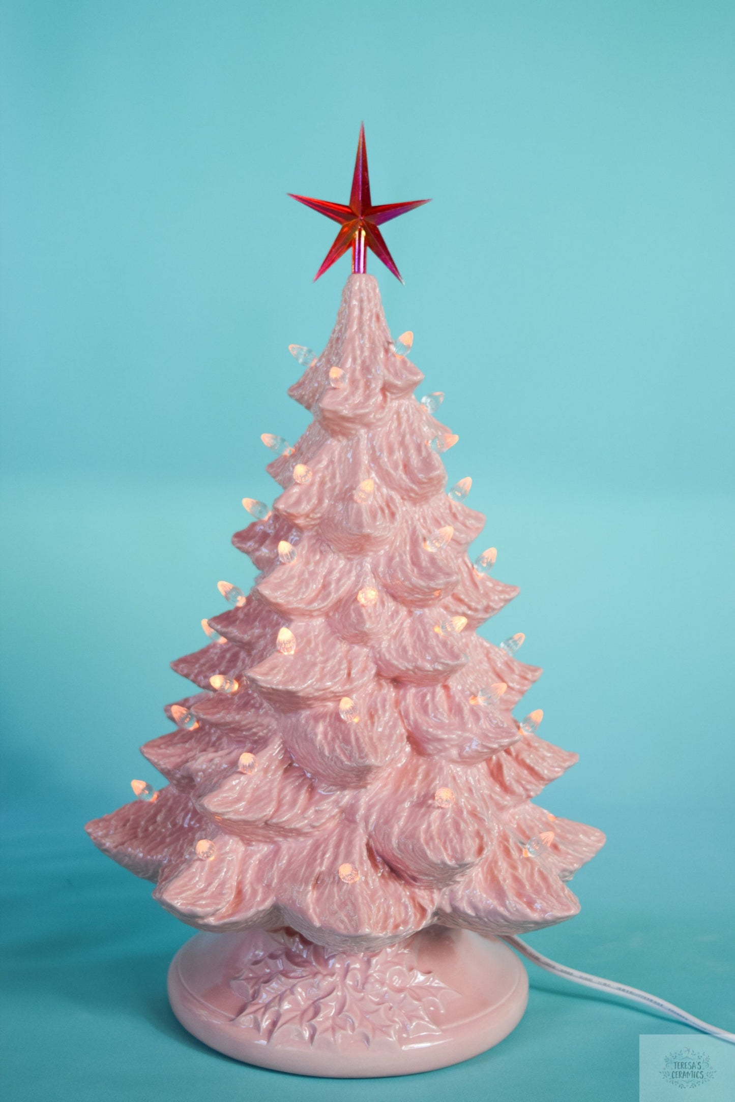 Large Pink Tree | Ceramic Christmas Tree | Pink Xmas Tree