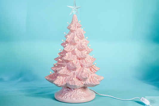 Large Pink Tree | Ceramic Christmas Tree | Pink Xmas Tree