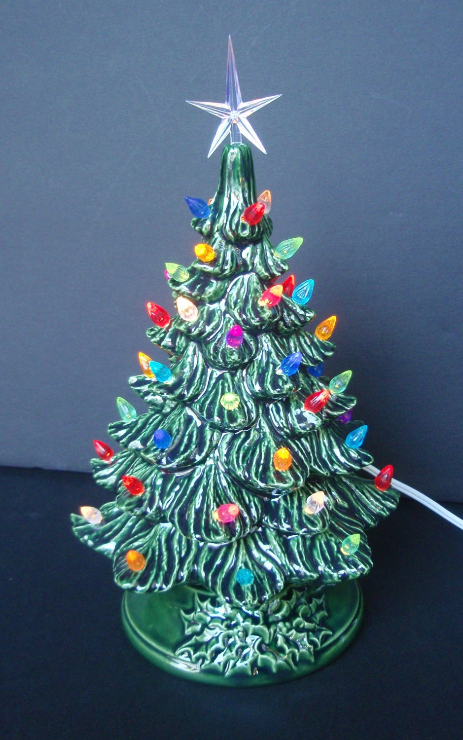 Vintage Style Lighted Christmas Tree - XL size 19 inch -  Bisque - Ready to paint - DIY Christmas tree - kit