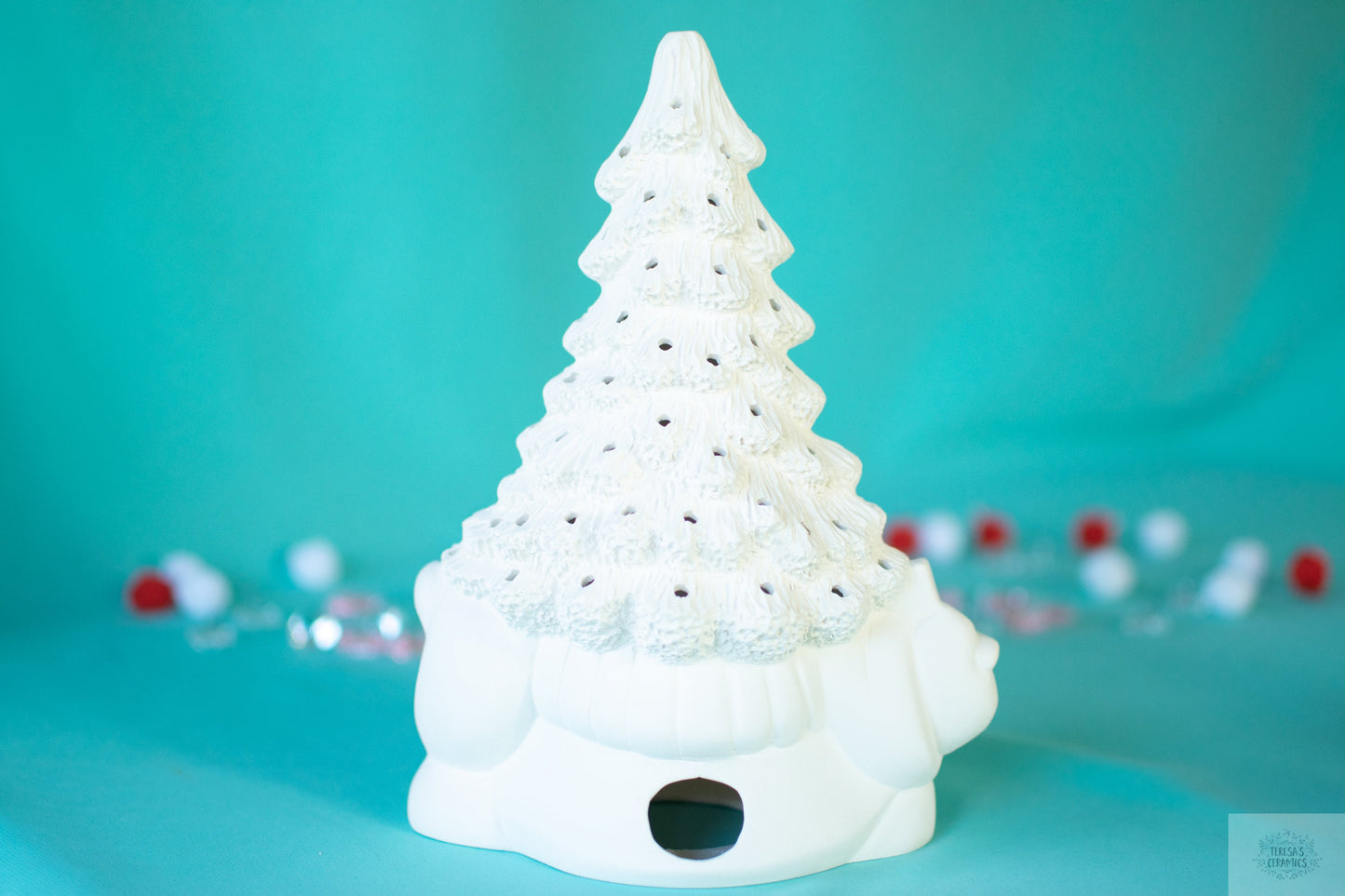 Tannenbaum Ceramic Gnome | Christmas Tree Gnome | Bisque DIY Gnome Light