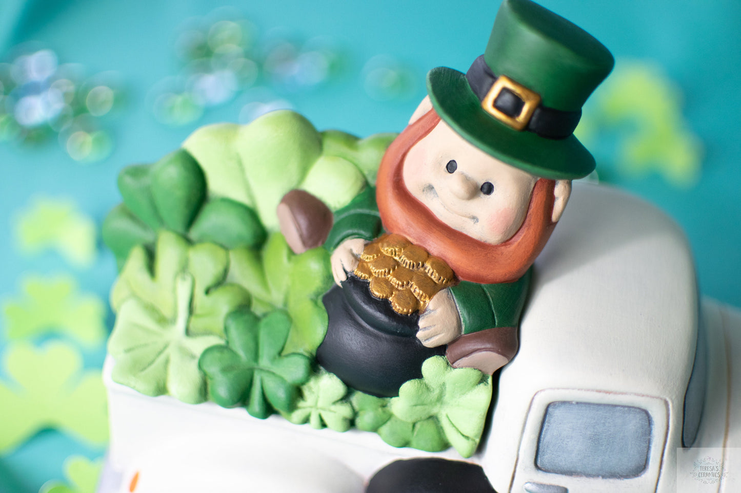 St. Patrick's Day Truck | Four Leaf Clovers | Leprechaun With Pot of Gold