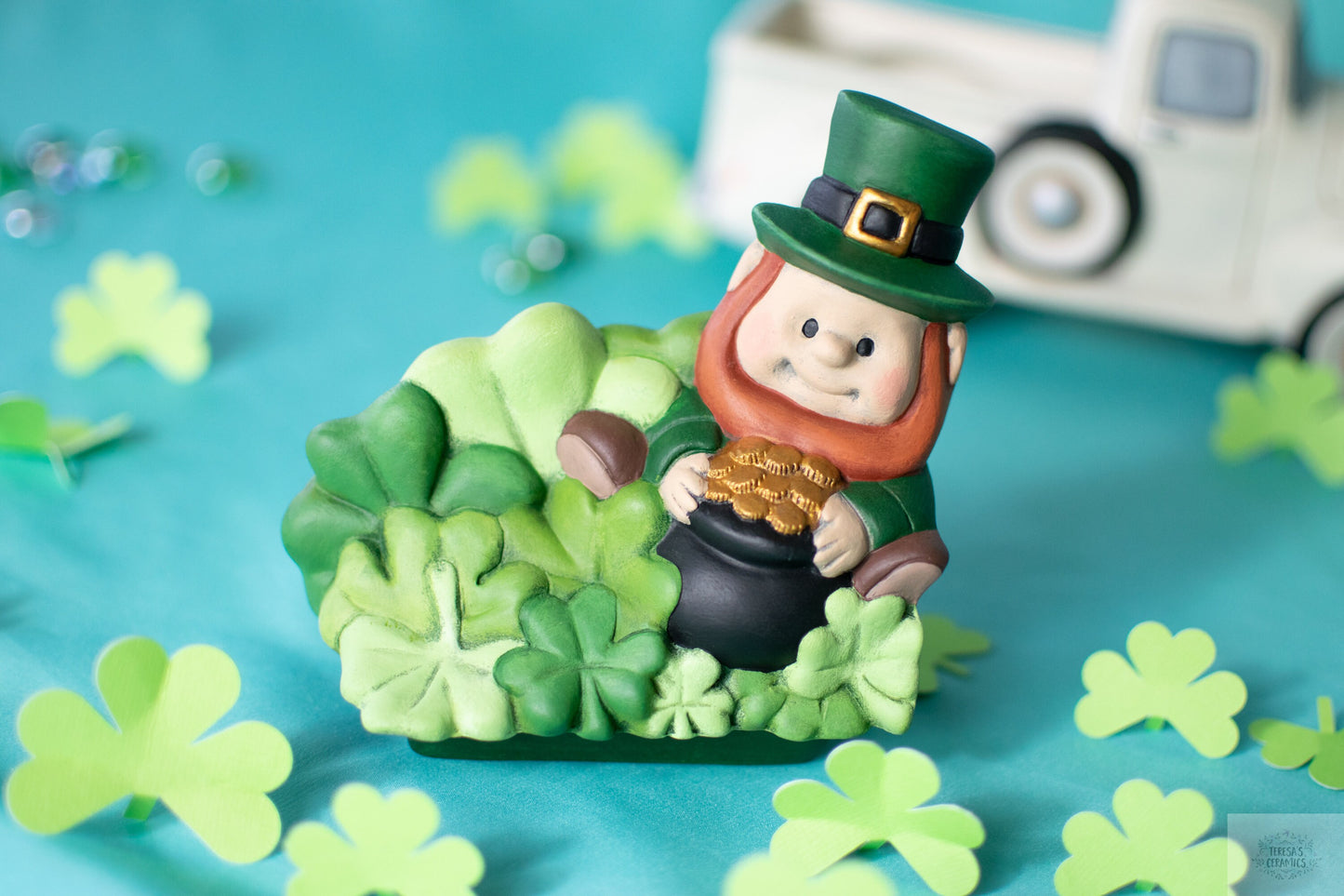 St. Patrick's Day Truck | Four Leaf Clovers | Leprechaun With Pot of Gold