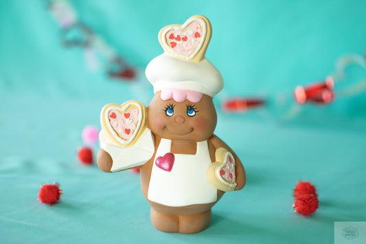 Valentine Gingerbread Baker Figurine