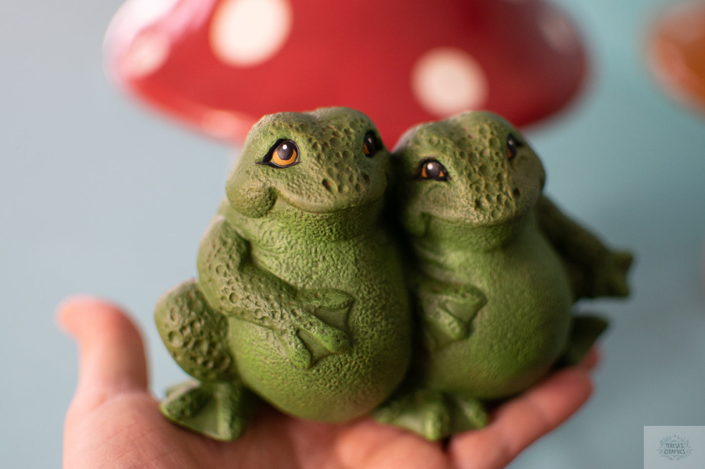 Frog and Toad | Toad Figurine | Cake Topper | Garden Art