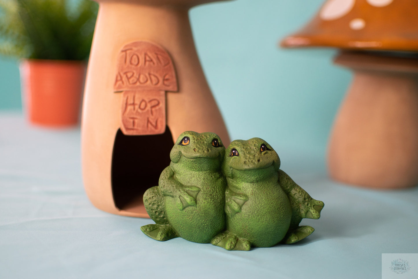 Frog and Toad | Toad Figurine | Cake Topper | Garden Art