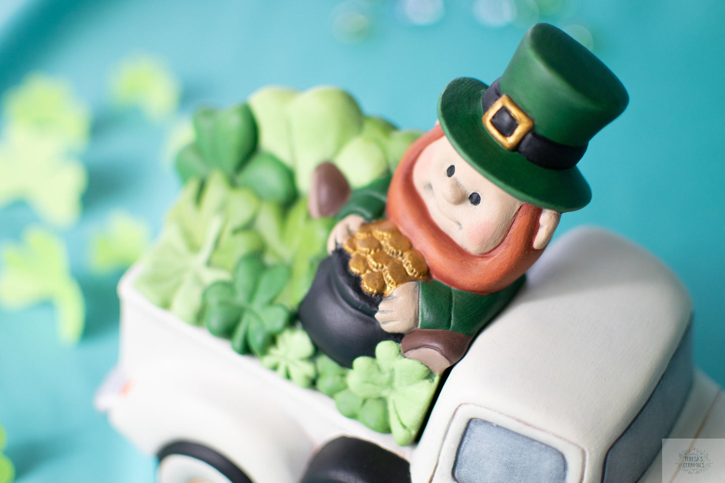 St. Patrick's Day Truck | Four Leaf Clovers | Leprechaun With Pot of Gold