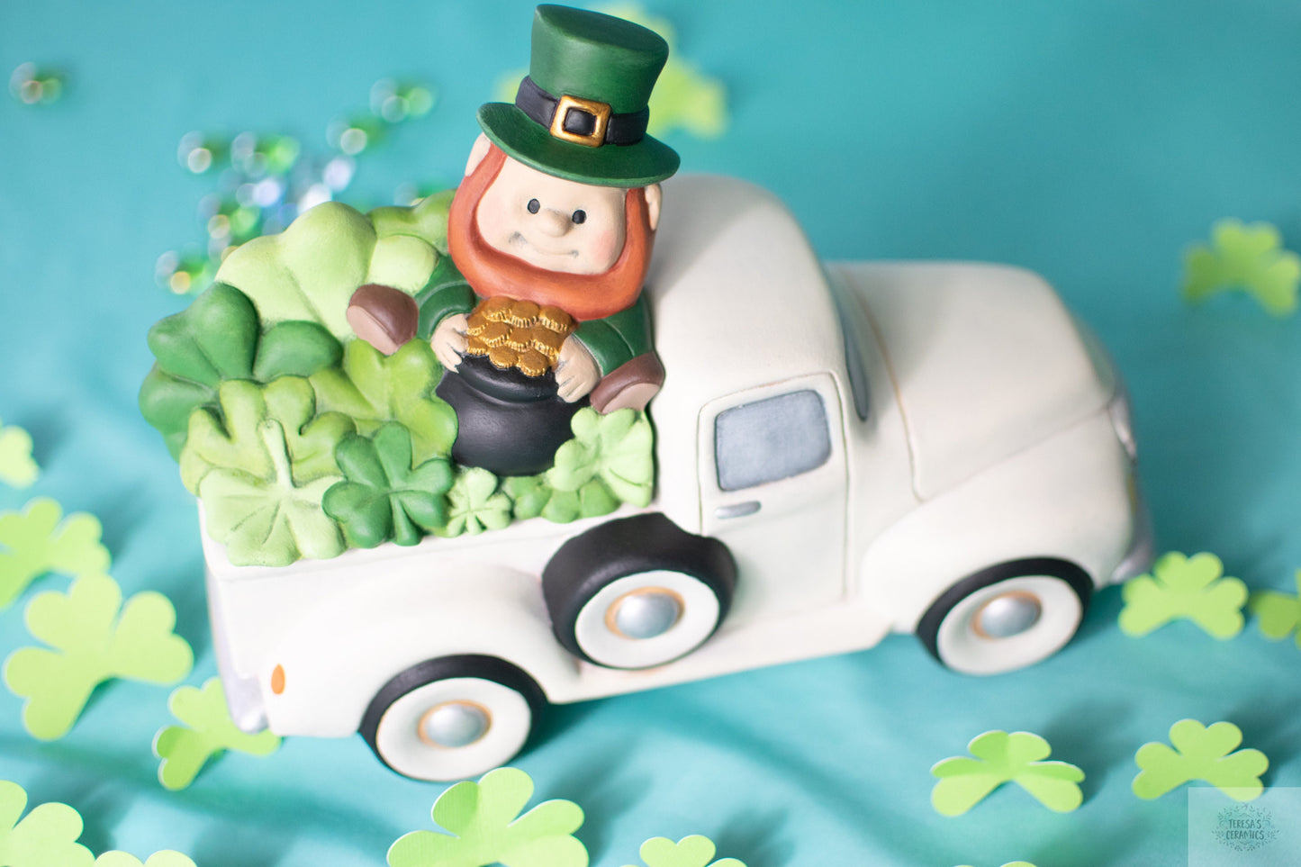 St. Patrick's Day Truck | Four Leaf Clovers | Leprechaun With Pot of Gold