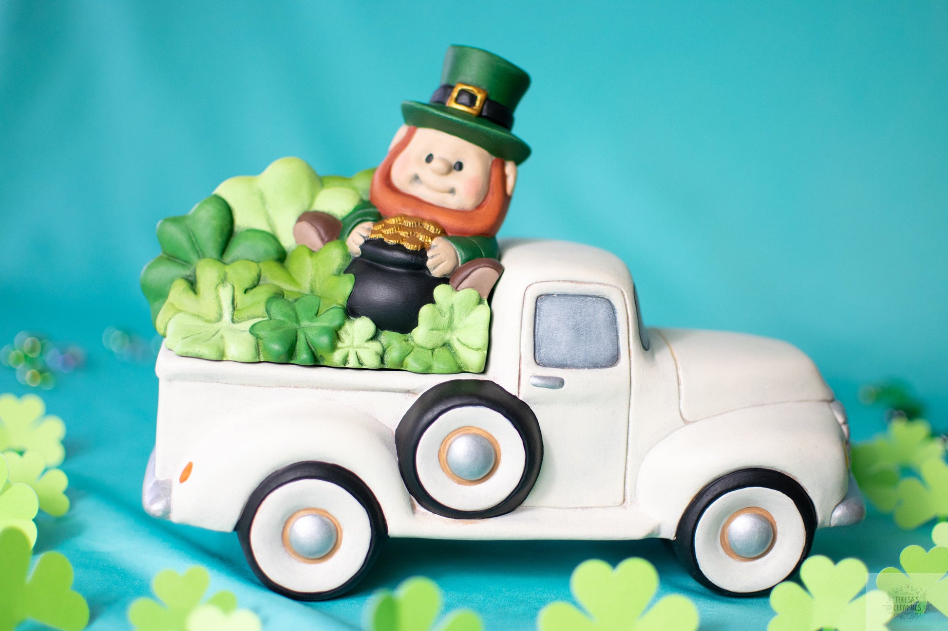 st. patrick's pick up truck leprechaun