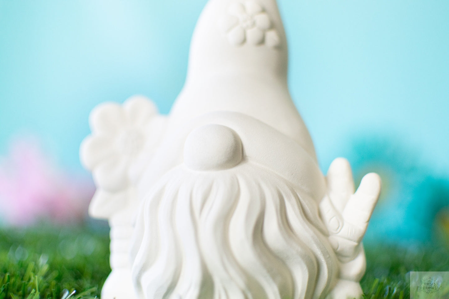 Bisque Garden Gnome - Nordic Gnome - Groovy Gnome - Forest Gnome - Cake Topper Gnome - Swedish Gnome