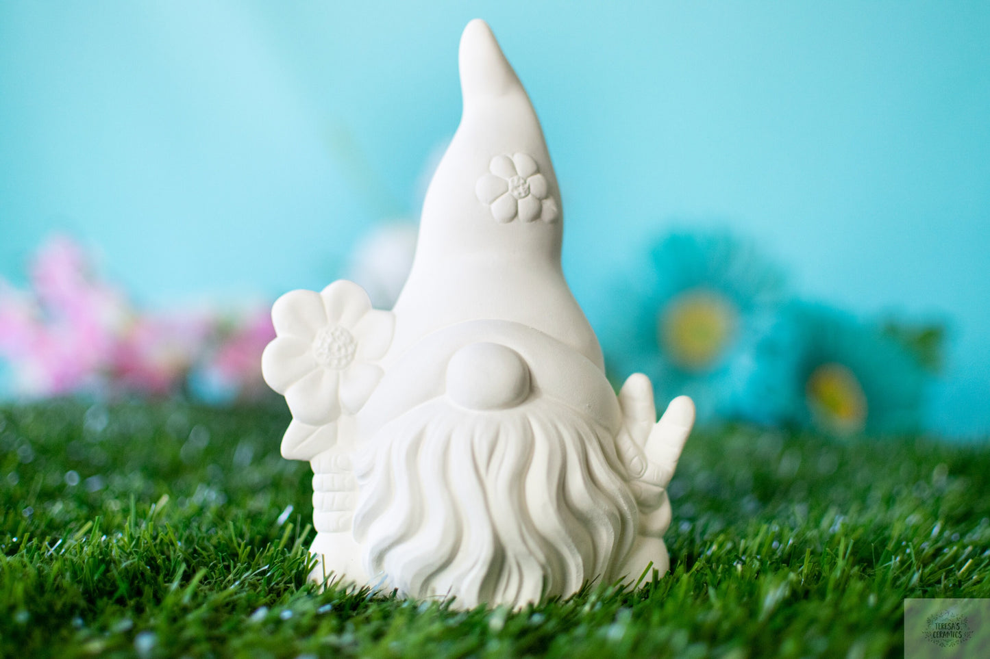 Bisque Garden Gnome - Nordic Gnome - Groovy Gnome - Forest Gnome - Cake Topper Gnome - Swedish Gnome