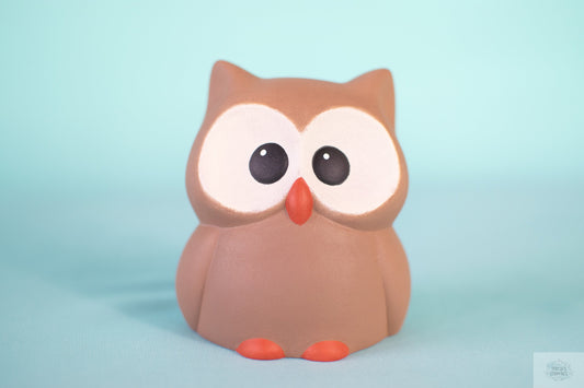 Ceramic Owl - Cute Owl Bird - Owl Decor - Owl gift - Woodland animal - Baby Owl - Baby shower Decor - Baby gift - Cake topper Owl