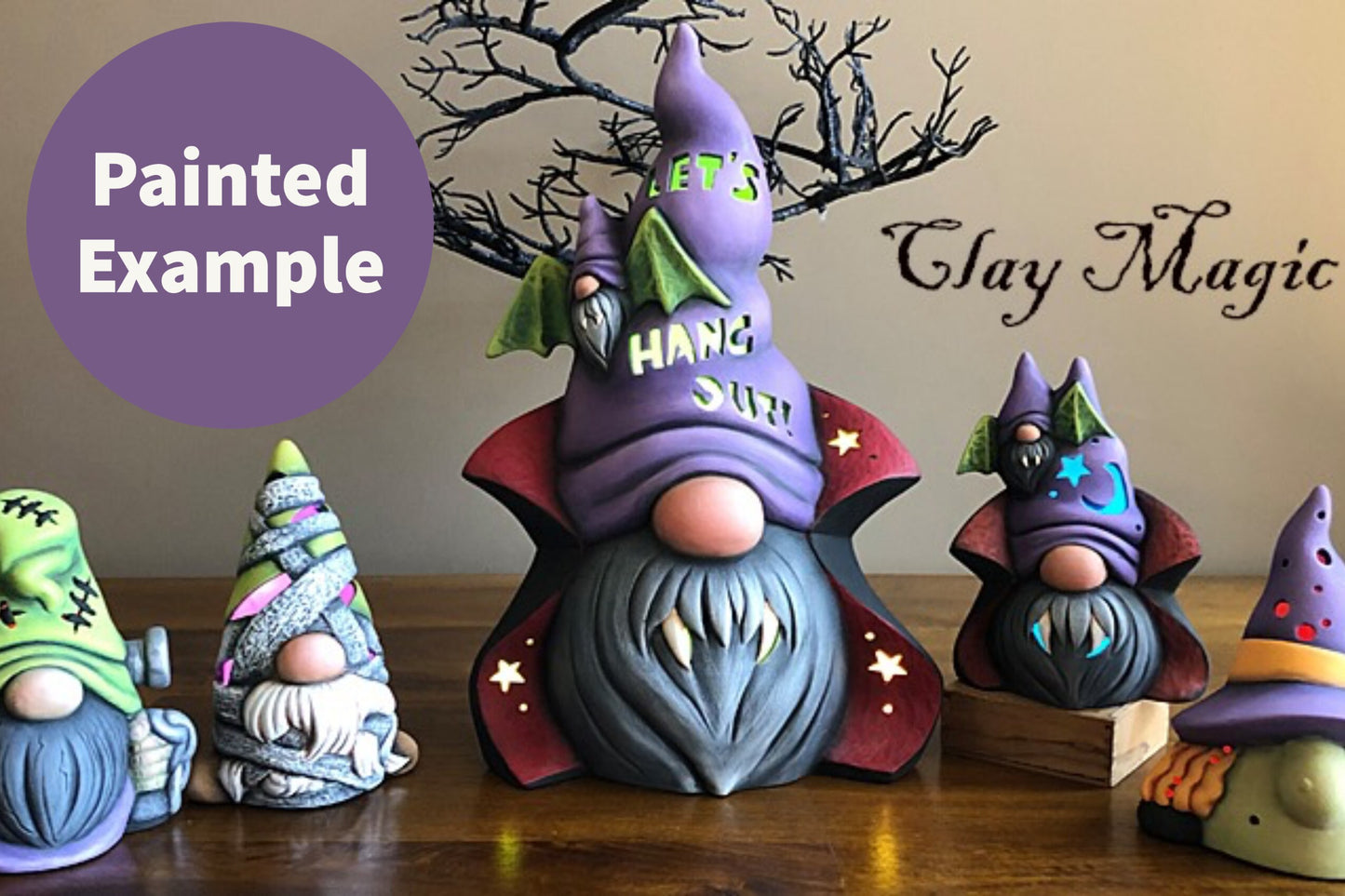 Large Vampire | Halloween Gnome Light | DIY Bisque Gnome