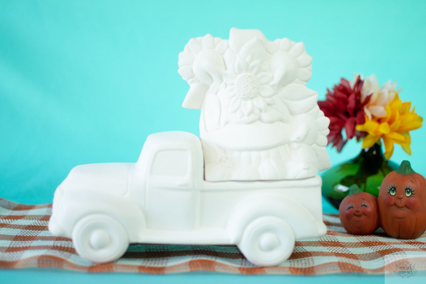 Bisque Truck Insert | Fall Sunflower Truck | Valentine's Day Truck | St. Patrick's Day Decor | Clay Magic Bisque | Pickup Truck DIY