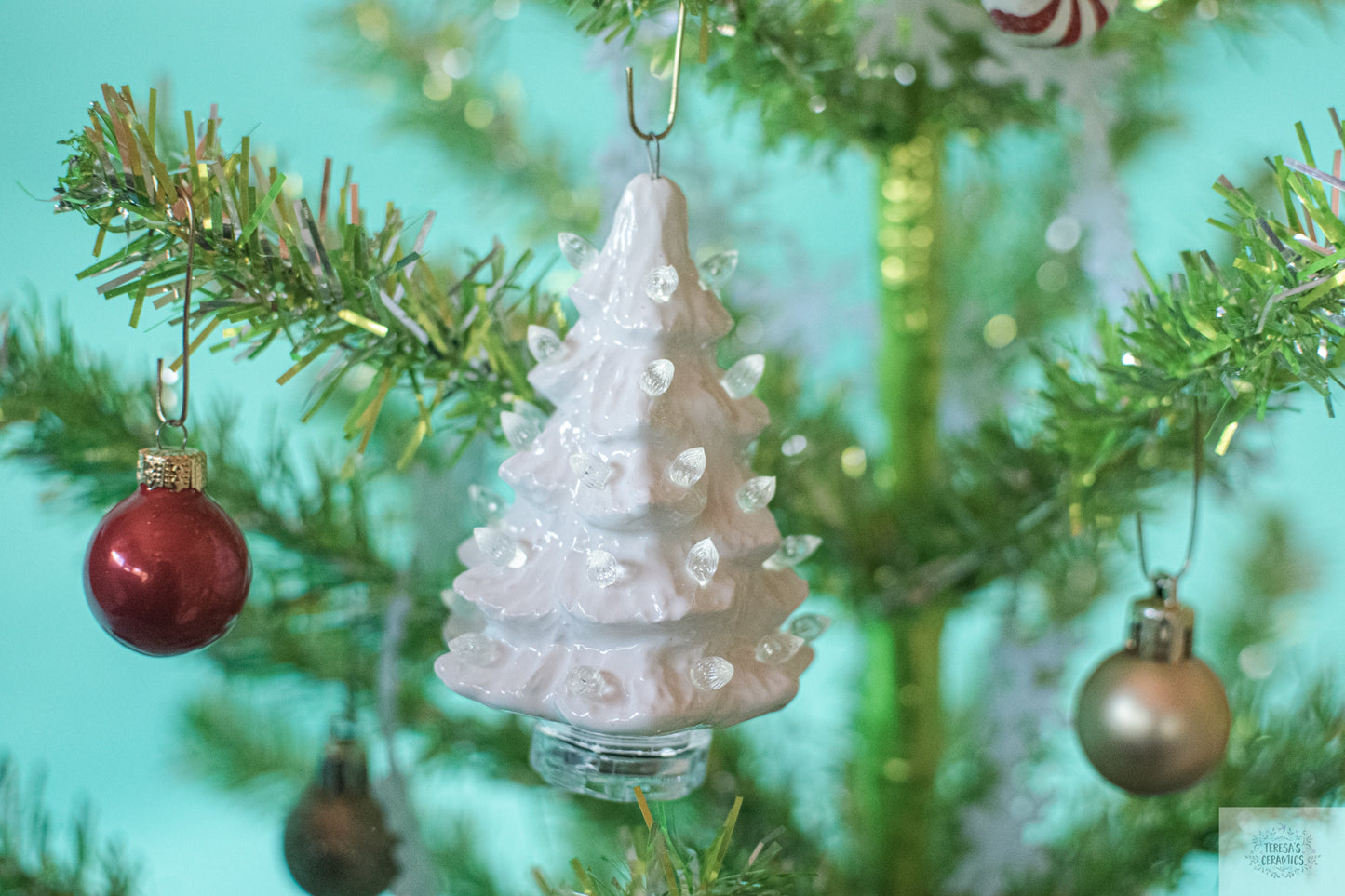 Light Up Ornament | Ceramic Mini Christmas Tree | Heirloom Holiday Gift