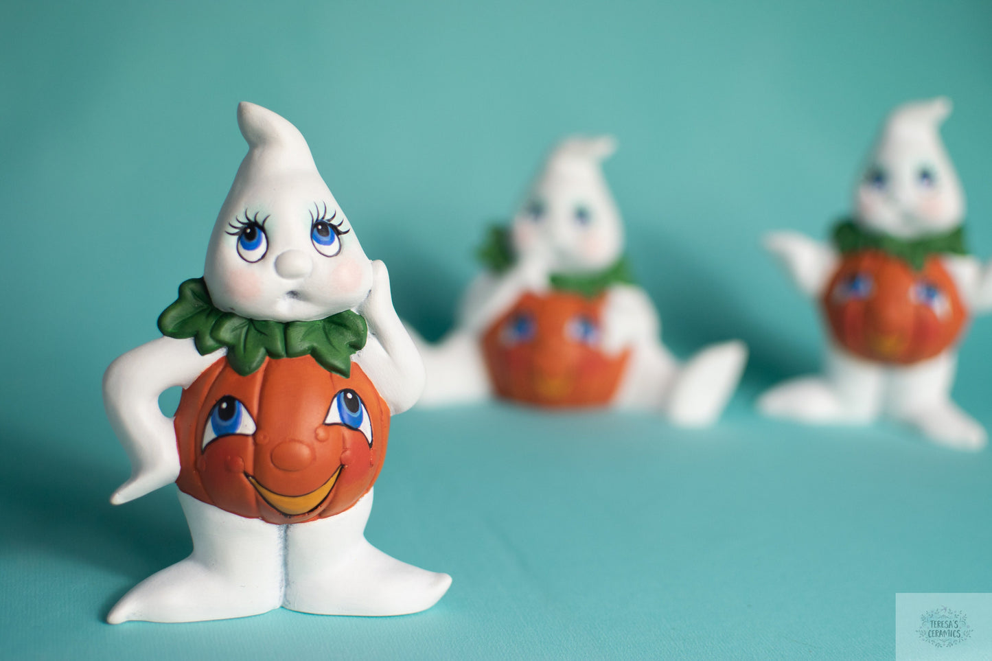 Mini Pumpkin Ghosts | Halloween Boo Babies | Set of Three