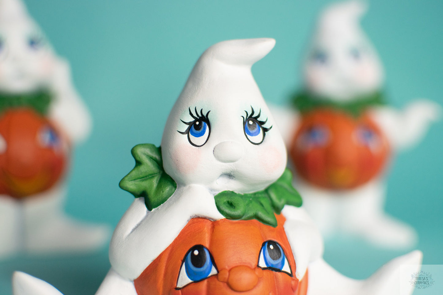 Mini Pumpkin Ghosts | Halloween Boo Babies | Set of Three