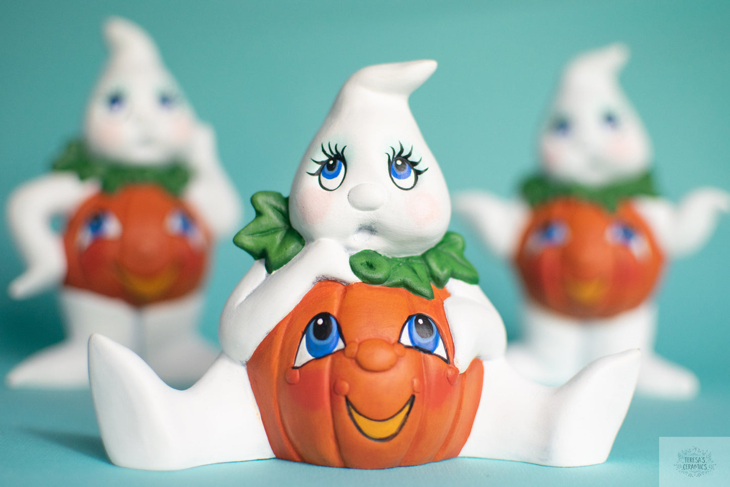 Mini Pumpkin Ghosts | Halloween Boo Babies | Set of Three