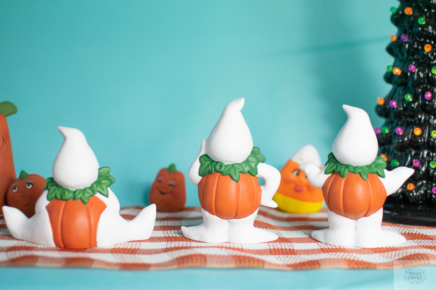 Mini Pumpkin Ghosts | Halloween Boo Babies | Set of Three